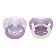 NUK First Choice Pacifier Classic Day & Night  6-18m Purple