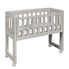 Bedside Crib Oslo Soft Grey