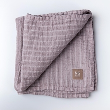 Linnefilt Dusty Pink/Ivory Stripe