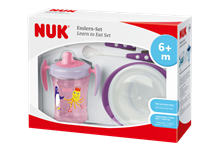 NUK Learn to Eat Set - Pink/Purple