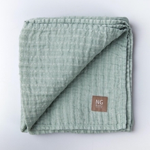 Linnefilt Sage Green/Ivory Stripe