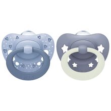 NUK First Choice Pacifier Classic Day & Night 0-6m Blue