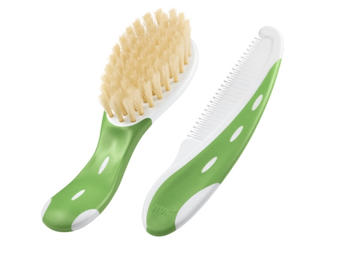 Baby Brush with Comb Green